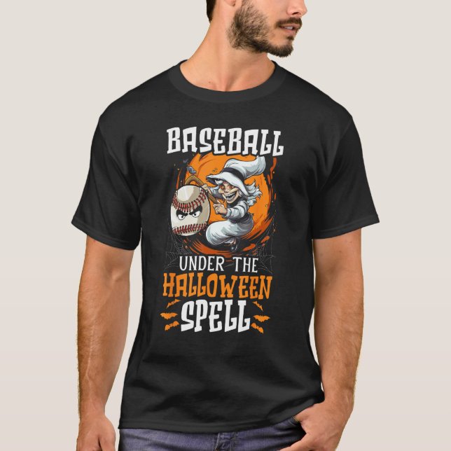 Baseball Halloween Trick Or Treat Baseball Player  T-Shirt (Front)