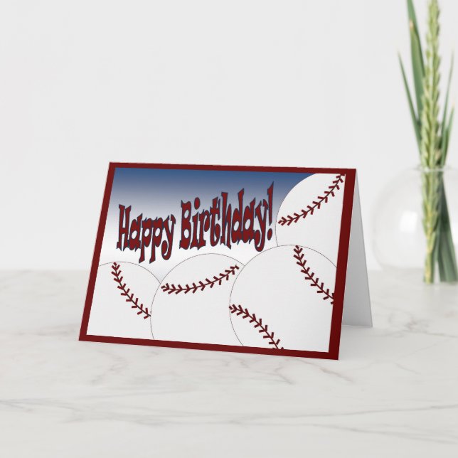 Baseball - Happy Birthday from Biggest Fan! Card (Front)