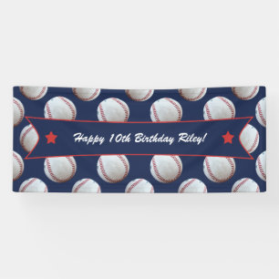 Baseball Happy Birthday Party Banner