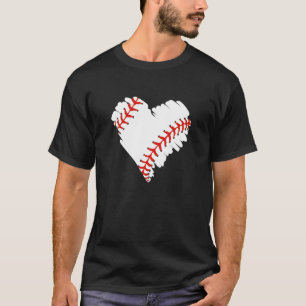 Baseball Hear  Heart Baseball Fans For Men Women T-Shirt