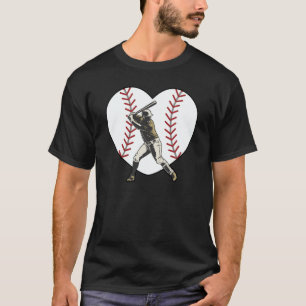 Baseball Heart Batter Hitter Baseball Player Fan C T-Shirt