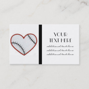 Baseball Heart Business Card