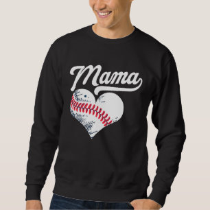 Baseball heart for baseball moms sweatshirt