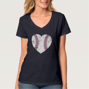 Baseball Heart Fun Mum Dad Men Women SOFTBALL Gift T-Shirt