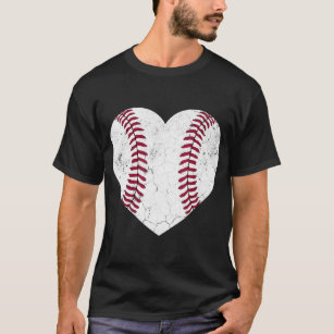 Baseball Heart Fun Mum Dad Men Women SOFTBALL Gift T-Shirt