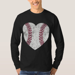 Baseball Heart Fun Mum Dad Men Women SOFTBALL Gift T-Shirt