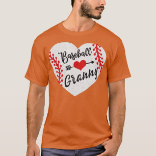 Baseball Heart Granny Grandma Mothers Day Gift T-Shirt