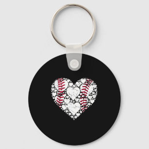 Baseball Heart Love Game Sports Fan Game Day  Key Ring