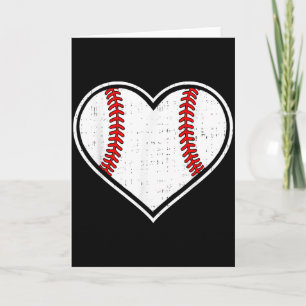 Baseball Heart Love Sport Valentines Day Men Women Card