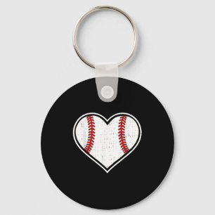 Baseball Heart Love Sport Valentines Day Men Women Key Ring