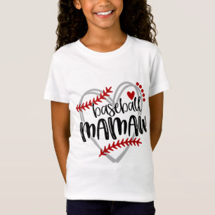 Baseball Heart MAMAW Grandma Trendy T-Shirt