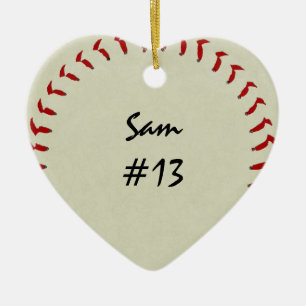 Baseball Heart Ornament