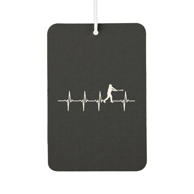 Baseball - Heartbeat Car Air Freshener (Front)
