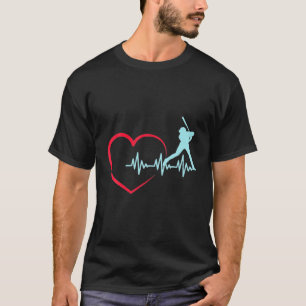 Baseball Heartbeat For Baseball And Fans T-Shirt