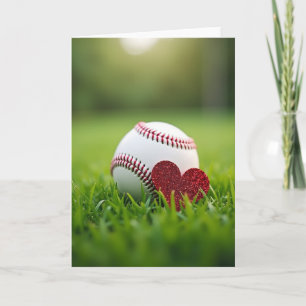 Baseball Heartfelt Love Card