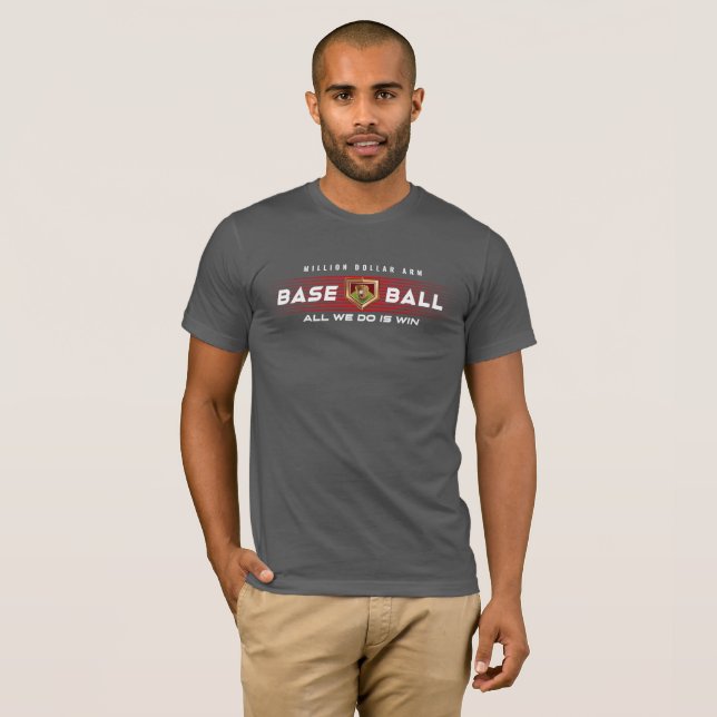 Baseball Hero with Million Dollar Arm | Men Jersey T-Shirt (Front Full)