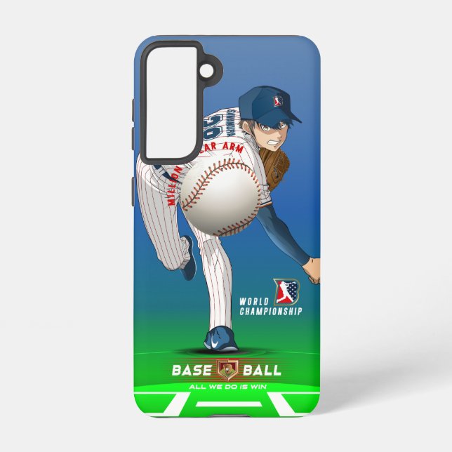 Baseball Hero with Million Dollar Arm |  Samsung Galaxy S21 Case (Back)