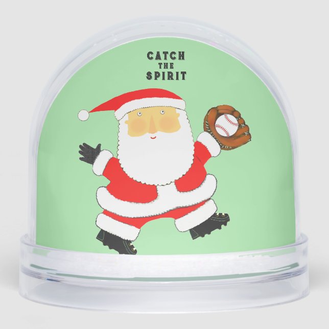 Baseball Holiday Gift Stocking Stuffer Snowglobe (Front)