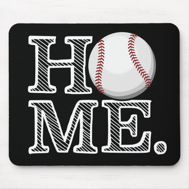 Baseball Home Mouse Pad (Front)