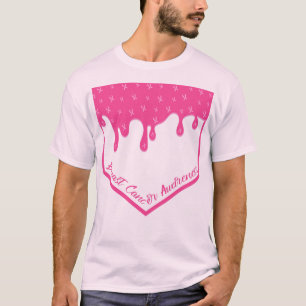 Baseball Home Plate Drip 2 Special Breast Cancer  T-Shirt