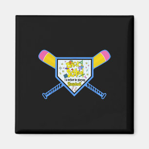 Baseball Home Plate Pencil Bat Back To School Boys Magnet