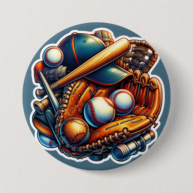 Baseball Home Run Heroes 7.5 Cm Round Badge (Front)