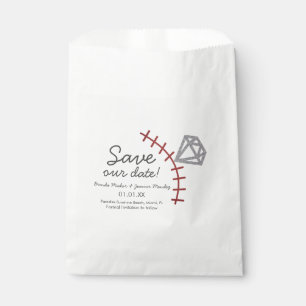 Baseball Homerun Diamond Gem Save The Date Favour Bags