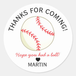 Baseball Hope You Had A Ball Personalised Stickers