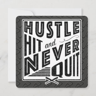 Baseball Hustle, Hit & Never Quit Invitations