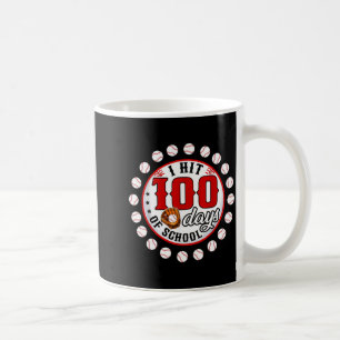 Baseball I Hit 100 Days Of School Baseball Player  Coffee Mug