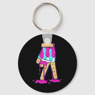 Baseball Ice Cream Drip Boys Glove Sprinkles Baseb Key Ring