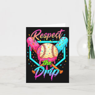 Baseball Ice Cream Drip Number 67 Player 67 Respec Card