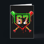 Baseball Ice Cream Drip Number 67 Player 6 7 Chris Card<br><div class="desc">Baseball Ice Cream Drip Number 67 Player 6 7 Christmas Pjs</div>