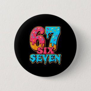 Baseball Ice Cream Drip Number 67 Six Seven Meme C 6 Cm Round Badge