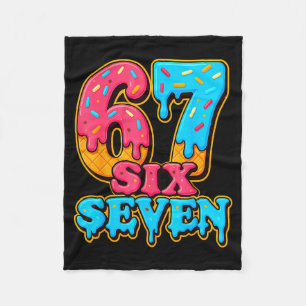 Baseball Ice Cream Drip Number 67 Six Seven Meme C Fleece Blanket