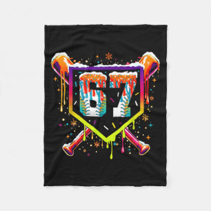 Baseball Ice Cream Drip Number 67 Six Seven Meme C Fleece Blanket