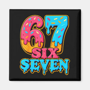 Baseball Ice Cream Drip Number 67 Six Seven Meme C Magnet