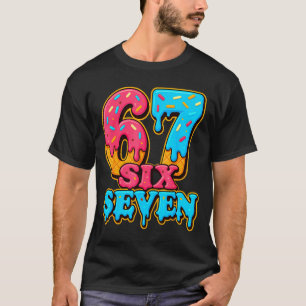 Baseball Ice Cream Drip Number 67 Six Seven Meme C T-Shirt