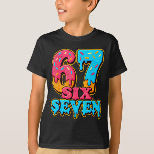 Baseball Ice Cream Drip Number 67 Six Seven Meme C T-Shirt