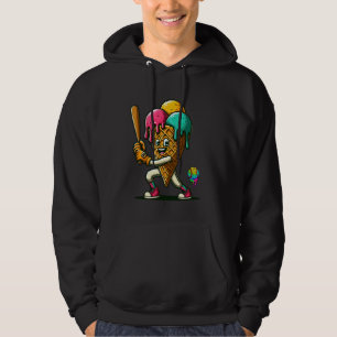 Baseball Ice Cream Drip Stuff For Boys Youth Toddl Hoodie