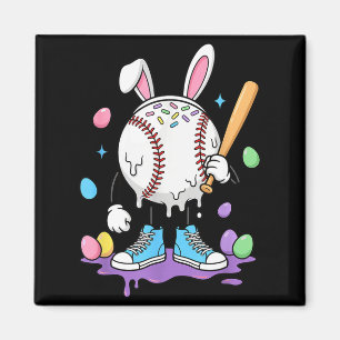 Baseball Ice Cream Drip Youth Boys Cute Easter Spo Magnet