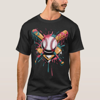 Baseball Ice Cream Drip Youth Respect The T-Shirt