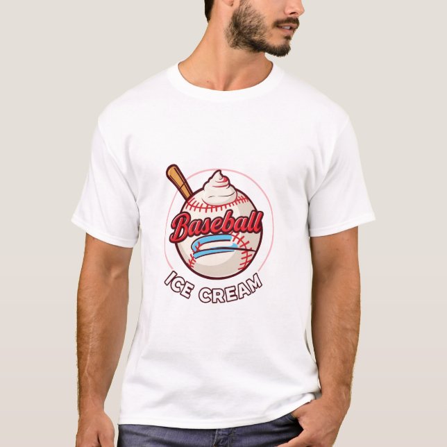 baseball ice cream sports lovers ice cream  T-Shirt (Front)
