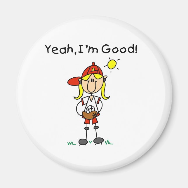 Baseball I'm Good Magnet (Front)