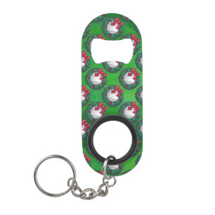 Baseball in Christmas Wreath Pattern