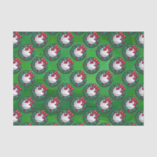 Baseball in Christmas Wreath Pattern Tissue Paper