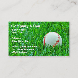 Baseball in Grass Business Card