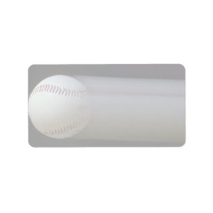 Baseball in motion label