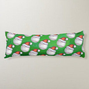 Baseball in Santa Hat Pattern Body Cushion
