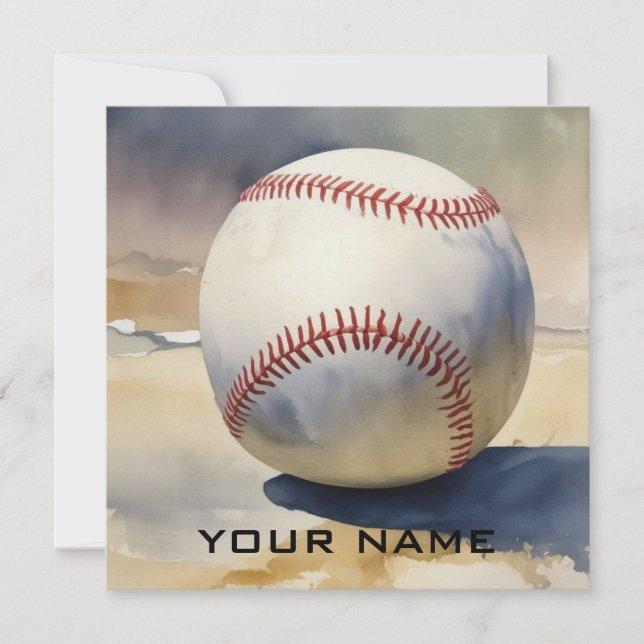 Baseball Inspirational Add Your Name Holiday Card (Front)